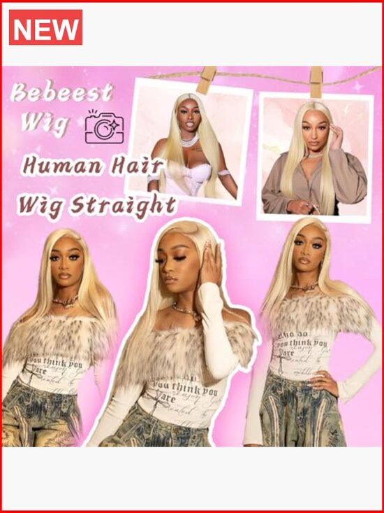 100% Human Hair 13x6 HD Lace Front Wig Pre Plucked Straight 200 Density Glueless main image 4